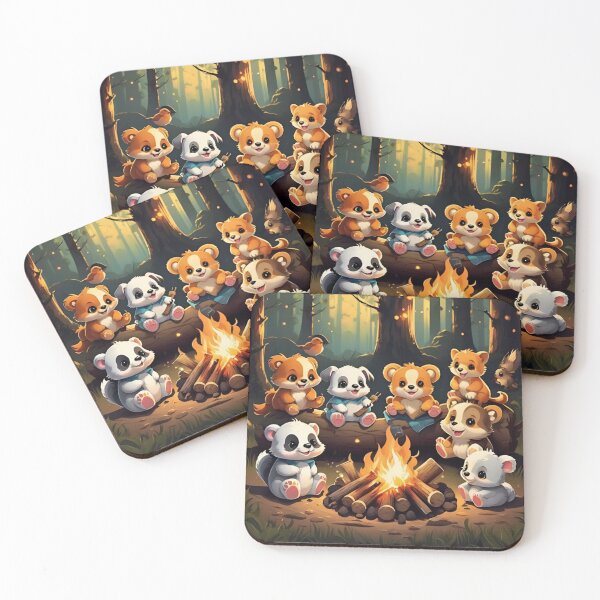 Item preview, Cute Baby Animals Hidden in Tropical Hibiscus Jungle designed and sold by CASASIS_MERCH.