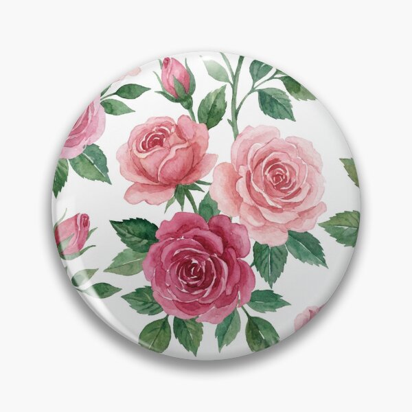 Item preview, Vibrant Pink Rose Watercolor Pattern designed and sold by wissal.studio.