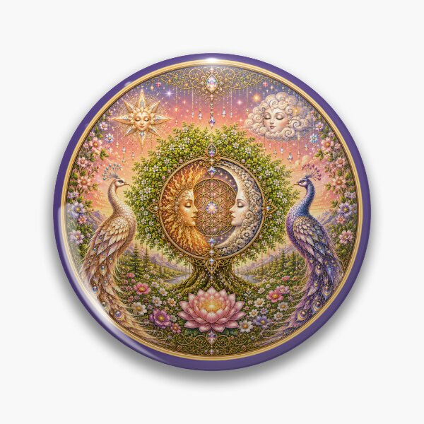 Item preview, Sacred Harmony Tree – Sun and Moon Divine Union designed and sold by sunbowjp stadio.