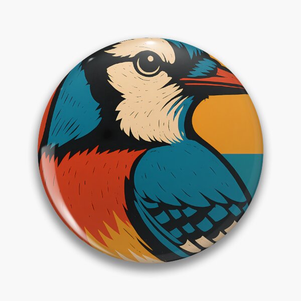 Item preview, Retro Pop Art Poster Illustration of a Blue Jay | Bold Woodland Bird Print with Vibrant Blue Plumage, High-Contrast Feathers & Vintage Nature Wall Art Decor designed and sold by PaintedPixels01.
