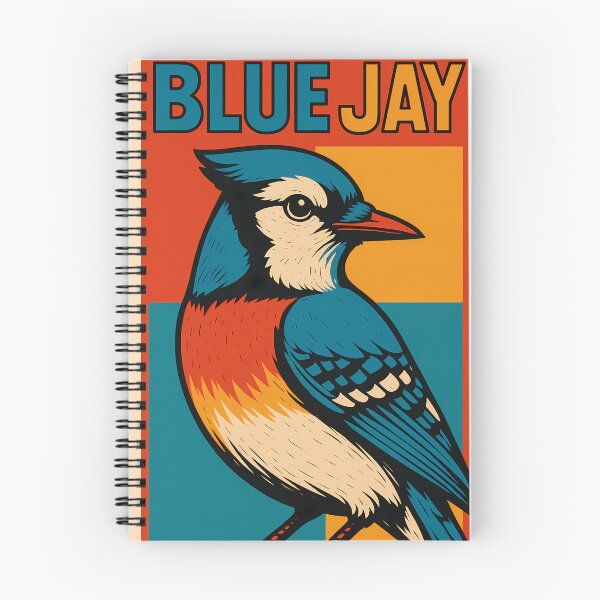 Item preview, Retro Pop Art Poster Illustration of a Blue Jay | Bold Woodland Bird Print with Vibrant Blue Plumage, High-Contrast Feathers & Vintage Nature Wall Art Decor designed and sold by PaintedPixels01.