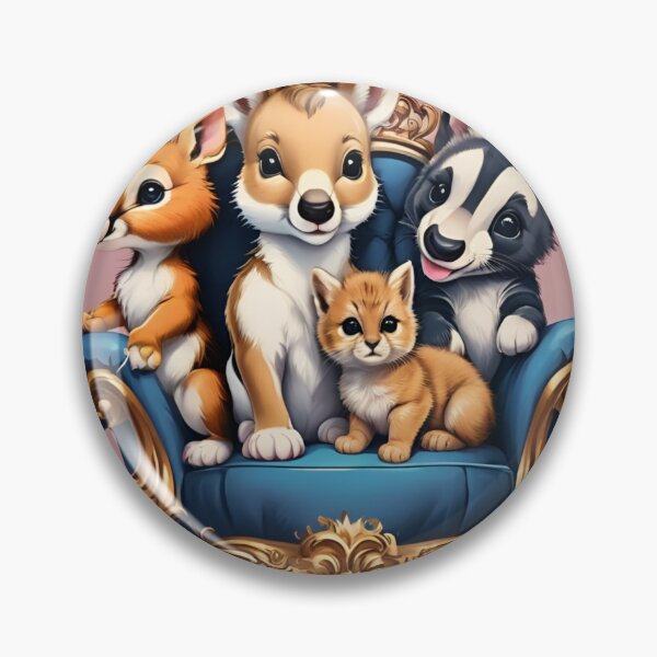 Item preview, Royal Baby Animals Posed on Gold Velvet Throne designed and sold by CASASIS_MERCH.