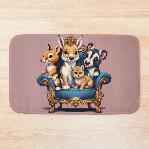 Item preview, Royal Baby Animals Posed on Gold Velvet Throne designed and sold by CASASIS_MERCH.