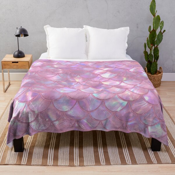 Item preview, Cute Pink Shiny Seashell Mermaid Print designed and sold by SeaStarMermaids.