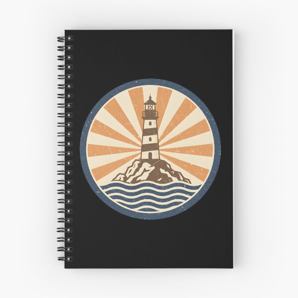 Item preview, Vintage Lighthouse Ocean Waves Retro Coastal Stickers designed and sold by FestivityFinds.