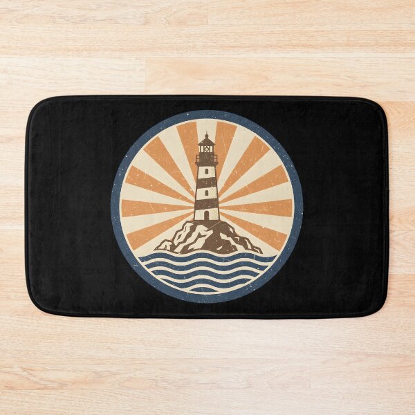 Item preview, Vintage Lighthouse Ocean Waves Retro Coastal Stickers designed and sold by FestivityFinds.