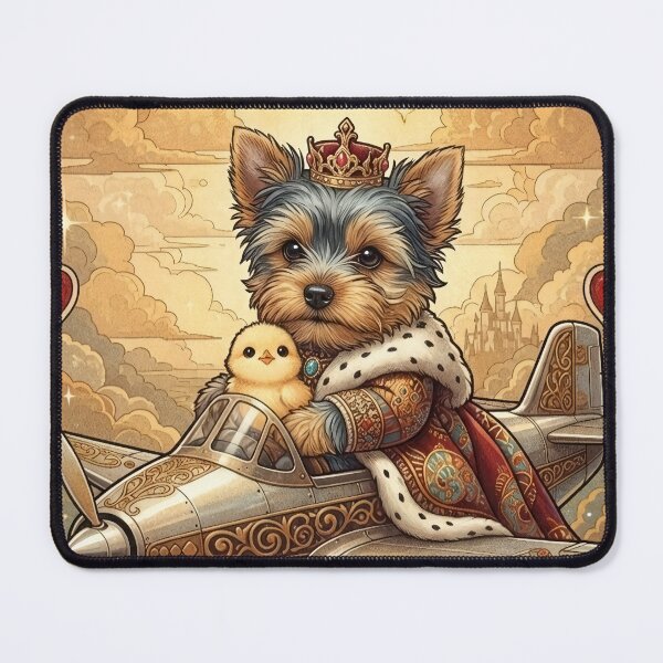 Item preview, Yorkshire Terrier Prince And His Buddy Chick designed and sold by Black Cat Matters.