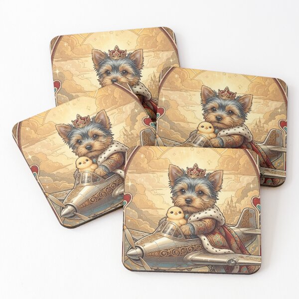Item preview, Yorkshire Terrier Prince And His Buddy Chick designed and sold by Black Cat Matters.