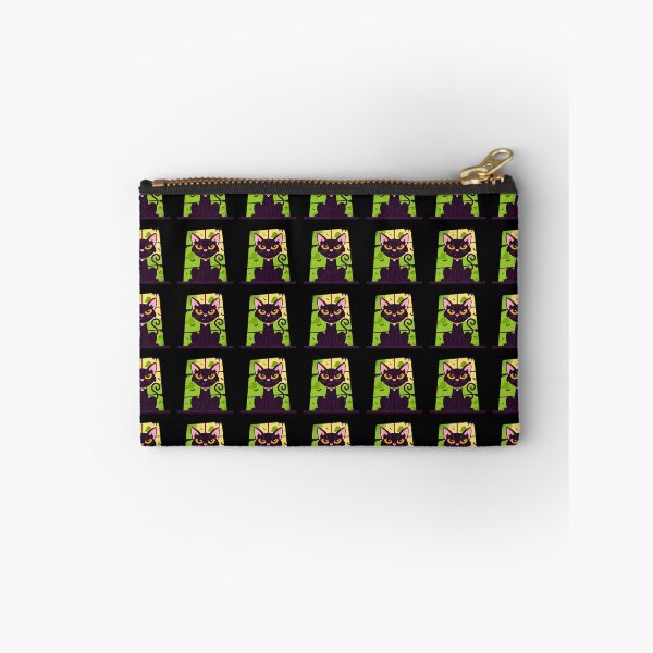 Item preview, Cute Black Cat Skull Collar Fangs Bats Green Halloween Window Kawaii Spooky Graphic T-Shirt designed and sold by DERA RAY.