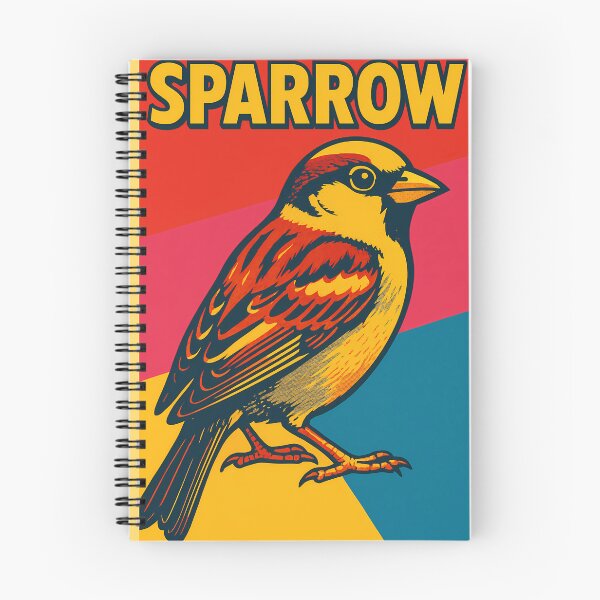 Item preview, Retro Pop Art Poster Illustration of a Sparrow | Minimalist Urban Bird Print with Soft Earth Tones, Delicate Feathers & Vintage Nature Aesthetic Wall Art Decor designed and sold by PaintedPixels01.