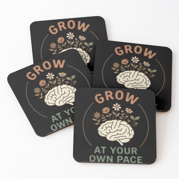 Item preview, Grow At Your Own Pace Blooming Brain Flowers Mental Health designed and sold by V-ZRO.