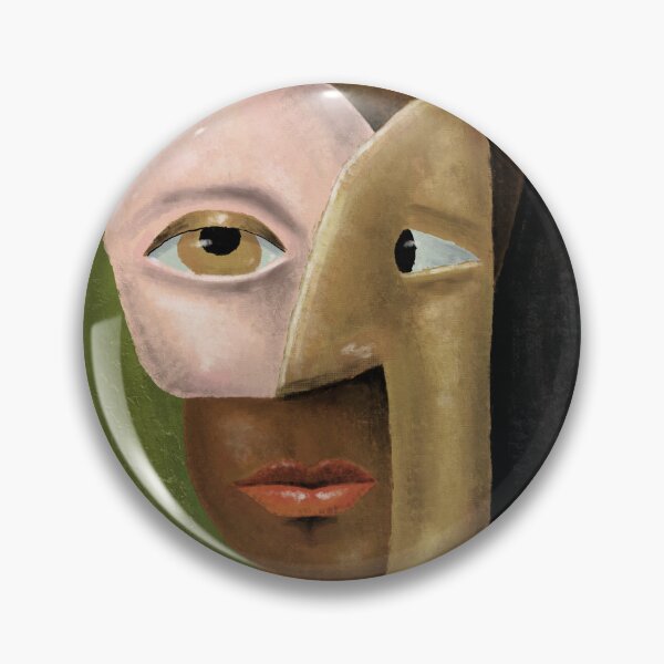 Item preview, Earthy Geometric Cubism Face Abstract Portrait designed and sold by aekritdeach.