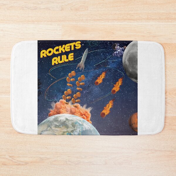 Item preview, Rockets Rule Nugget Explosion Space Art designed and sold by NeonMashup.