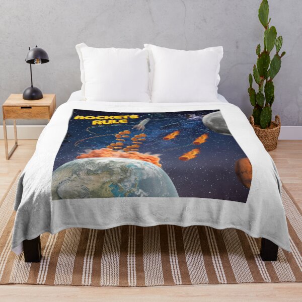 Item preview, Rockets Rule Nugget Explosion Space Art designed and sold by NeonMashup.