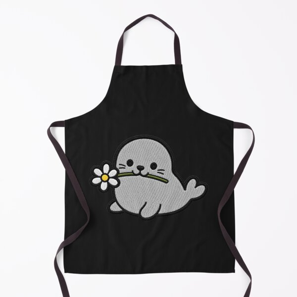 Item preview, Cute Seal Holding a Flower Embroidery Patch designed and sold by ColorSplash123.