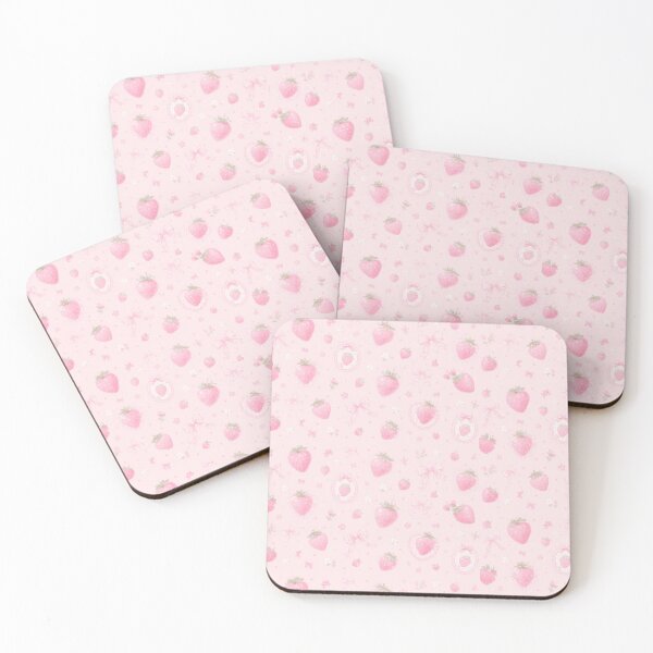Item preview, Cute  strawberries pastel pattern  designed and sold by SrihithaStudio.
