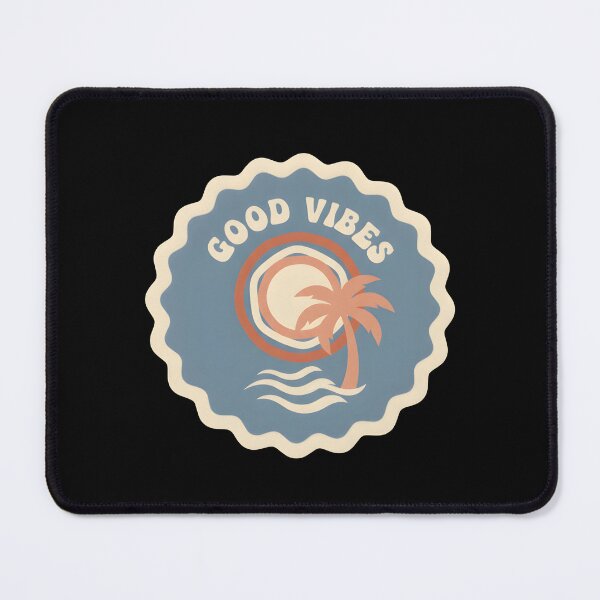 Item preview, Good Vibes Retro Tropical Beach Sticker designed and sold by FestivityFinds.