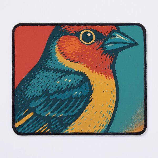 Item preview, Retro Pop Art Poster Illustration of a Finch Bird | Bold Minimal Songbird Print with Vibrant Feather Detail, Light Natural Aesthetic & Vintage Wildlife Wall Art Decor designed and sold by PaintedPixels01.