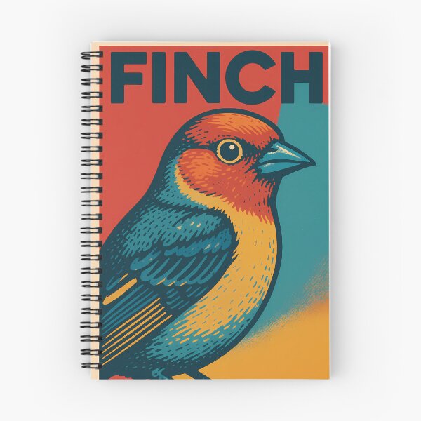 Item preview, Retro Pop Art Poster Illustration of a Finch Bird | Bold Minimal Songbird Print with Vibrant Feather Detail, Light Natural Aesthetic & Vintage Wildlife Wall Art Decor designed and sold by PaintedPixels01.