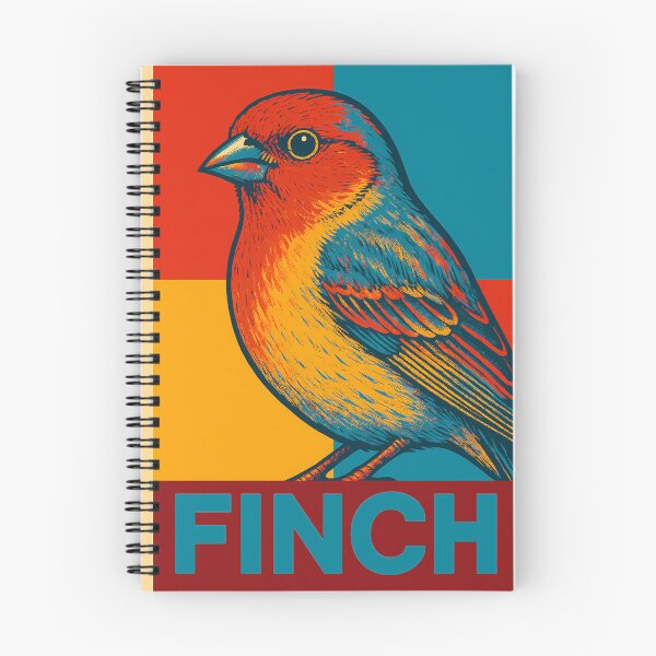 Item preview, Retro Pop Art Poster Illustration of a Finch Bird | Bold Minimal Songbird Print with Vibrant Feather Detail, Light Natural Aesthetic  designed and sold by PaintedPixels01.