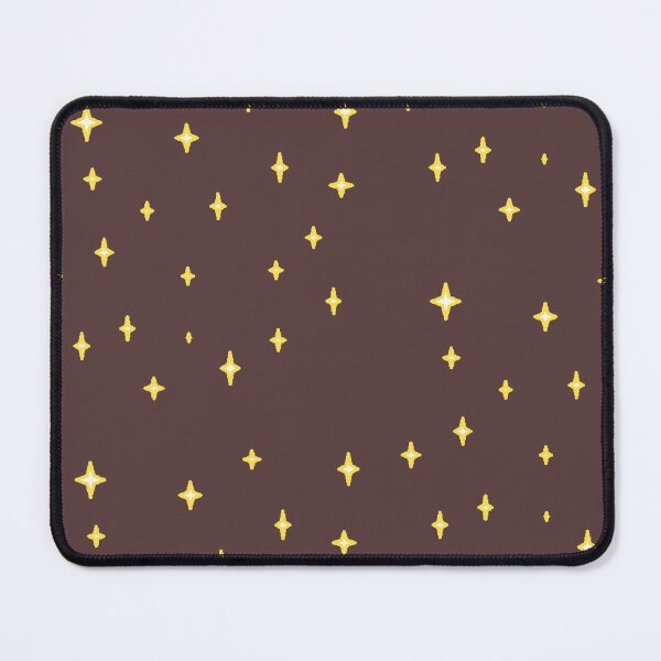Item preview, twinkle golden stars on brown designed and sold by SrihithaStudio.