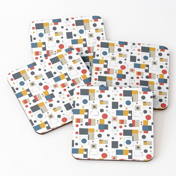 Item preview, Abstract Geometric Bauhaus Pattern Modern Shapes Design designed and sold by SouthPrint.