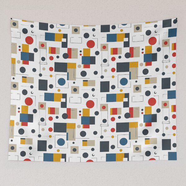 Item preview, Abstract Geometric Bauhaus Pattern Modern Shapes Design designed and sold by SouthPrint.