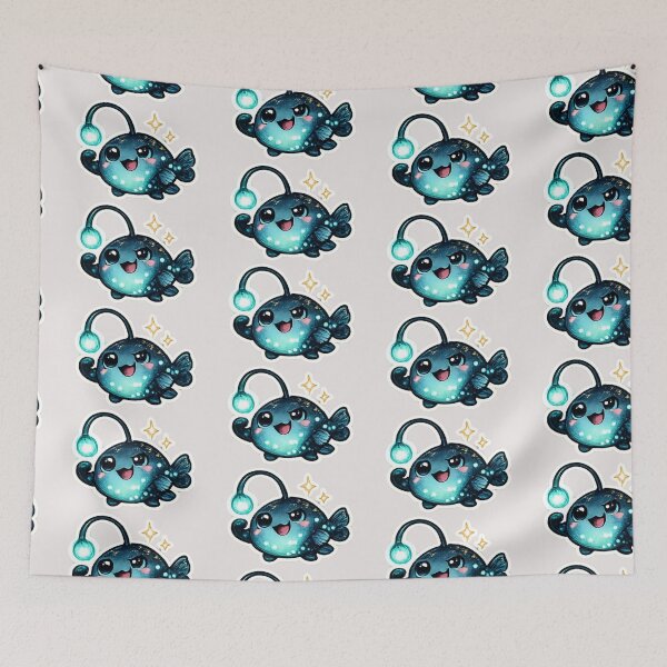 Item preview, Kawaii cute lanternfish for zoology fans designed and sold by DamioPolArt.