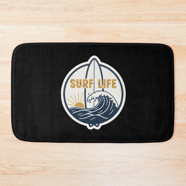 Item preview, Retro Surf Life Wave & Surfboard Beach Sticker designed and sold by FestivityFinds.