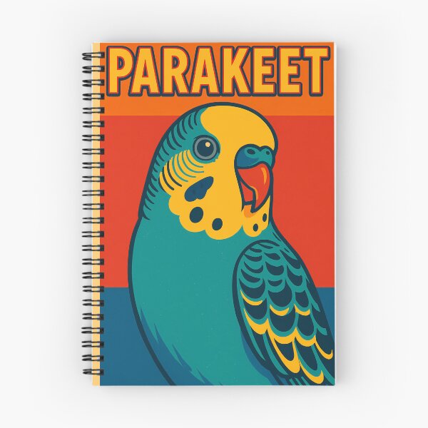 Item preview, Retro Pop Art Poster Illustration of a Parakeet | Bold Tropical Budgerigar Print with Vibrant Green-Blue Feathers, Playful Exotic Bird Aesthetic & Vintage Nature Wall Art Decor designed and sold by PaintedPixels01.