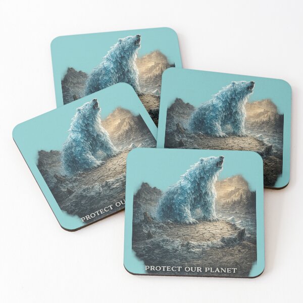 Item preview, Protect Our Planet Polar Bear Climate Change Environmental Awareness Save Earth Design designed and sold by OrbitOfMind.