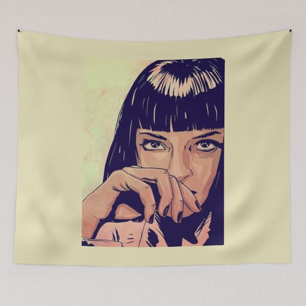 Item preview, Pulp Fiction Mia Wallace Pop Art Portrait designed and sold by Vicky021.