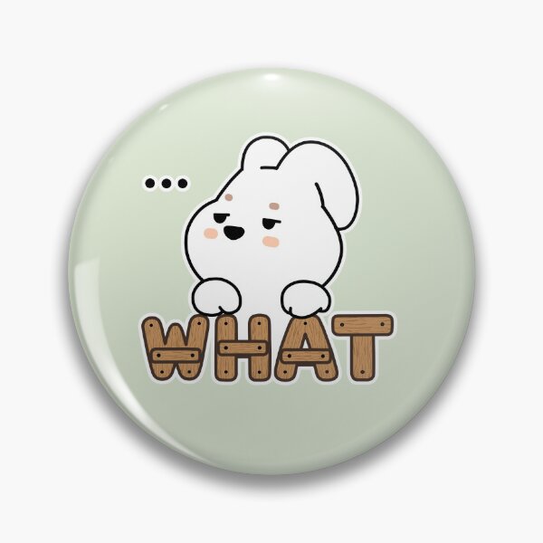 Item preview, Hoppang WHAT? Cute Annoyed Bunny Meme designed and sold by tongstudio.