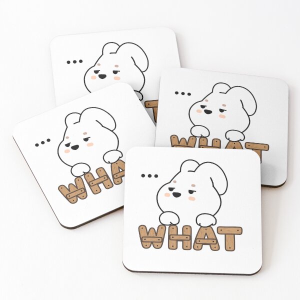 Item preview, Hoppang WHAT? Cute Annoyed Bunny Meme designed and sold by tongstudio.