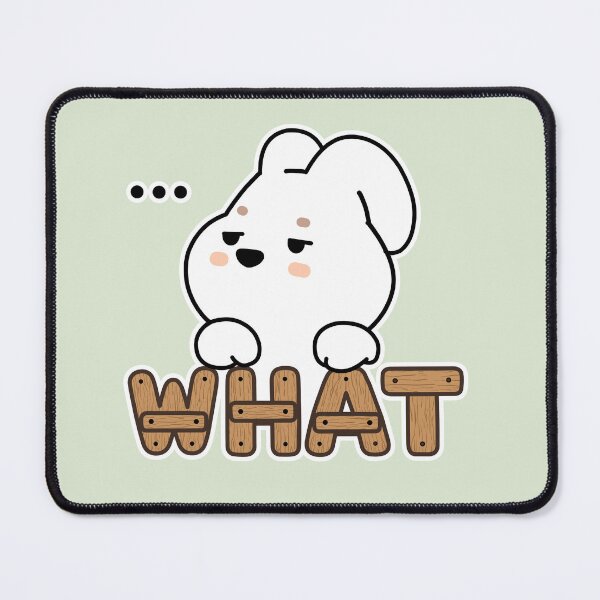 Item preview, Hoppang WHAT? Cute Annoyed Bunny Meme designed and sold by tongstudio.