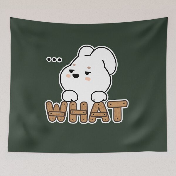 Item preview, Hoppang WHAT? Cute Annoyed Bunny Meme designed and sold by tongstudio.