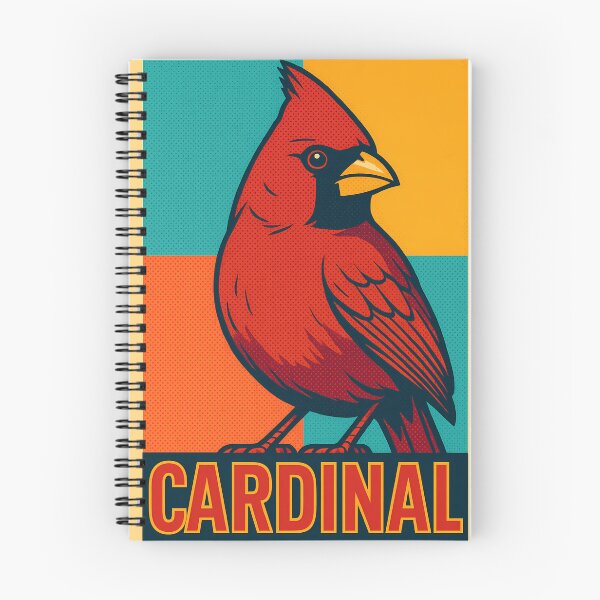 Item preview, Retro Pop Art Poster Illustration of a Cardinal Bird | Bold Scarlet Songbird Print with Vibrant Feathers, Branch Perch Composition & Vintage Wildlife Wall Art Decor designed and sold by PaintedPixels01.