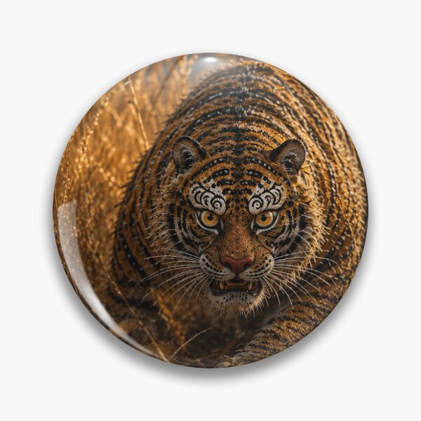Item preview, Korean Minhwa Tiger Crawling Through a Meadow Forest designed and sold by K-Tradition.