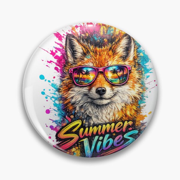 Item preview, Summer Vibes Fox – Cool Sunglasses Color Splash T-Shirt Design designed and sold by GooniSL.