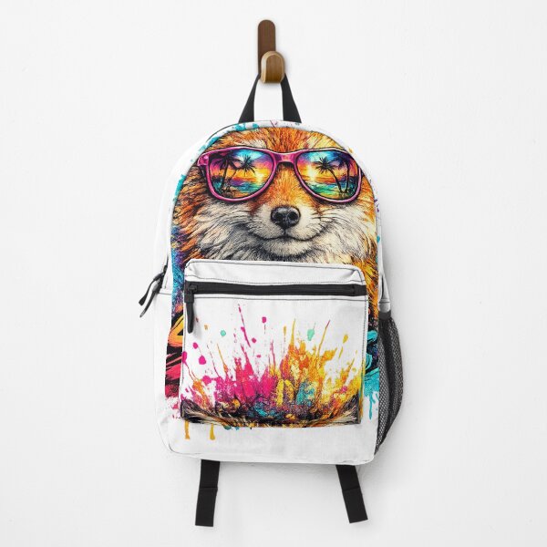 Item preview, Summer Vibes Fox – Cool Sunglasses Color Splash T-Shirt Design designed and sold by GooniSL.