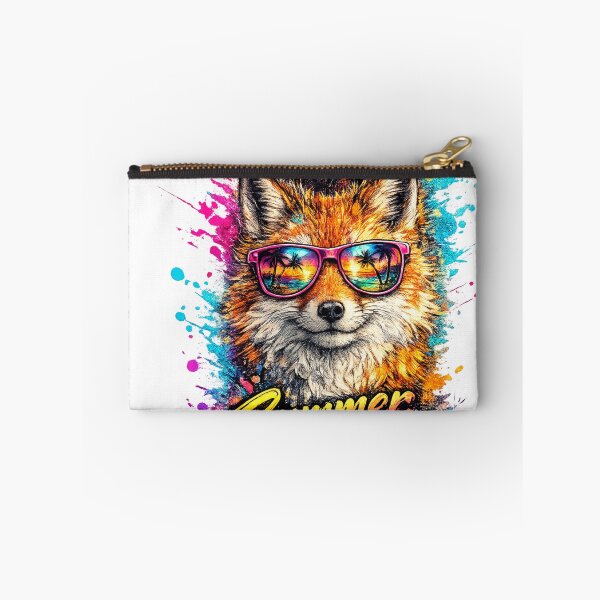 Item preview, Summer Vibes Fox – Cool Sunglasses Color Splash T-Shirt Design designed and sold by GooniSL.