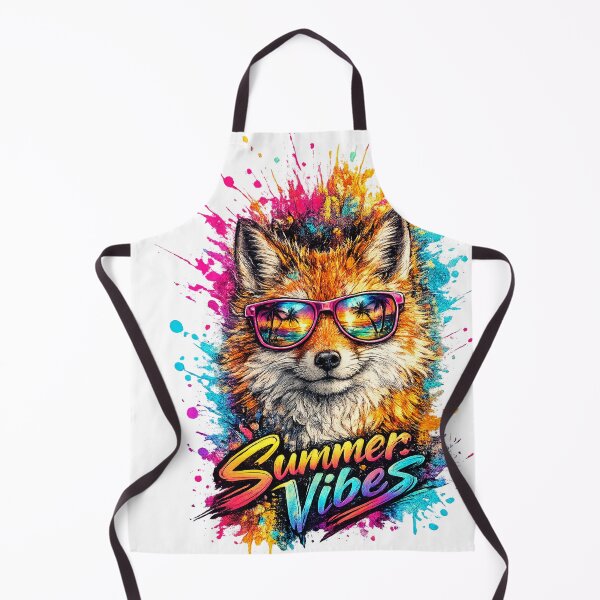 Item preview, Summer Vibes Fox – Cool Sunglasses Color Splash T-Shirt Design designed and sold by GooniSL.