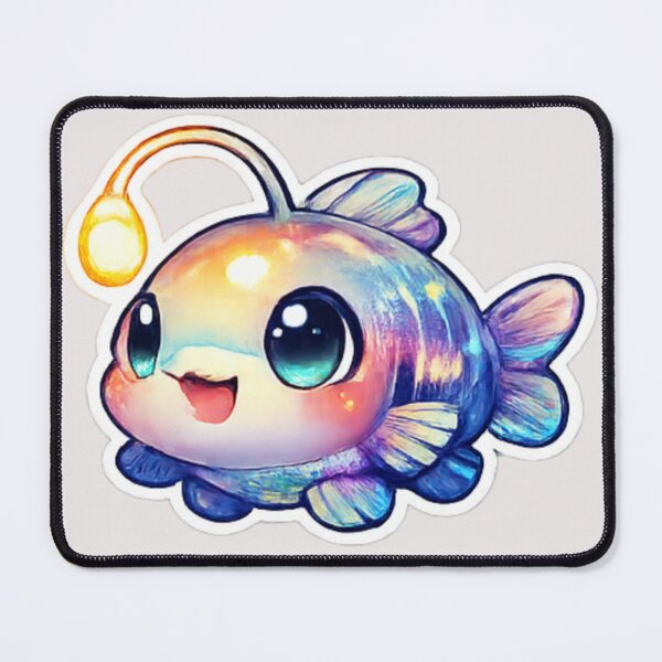 Item preview, Colorful Kawaii cute lanternfish designed and sold by DamioPolArt.