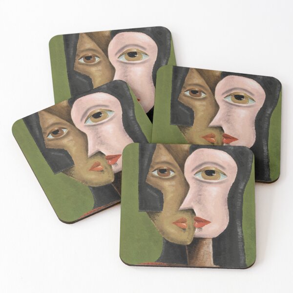 Item preview, Cubism Earth Tone Abstract Face designed and sold by aekritdeach.