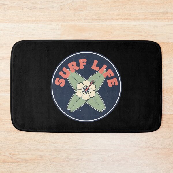 Item preview, Surf Life Retro Hibiscus Surfboard Beach Sticker designed and sold by FestivityFinds.