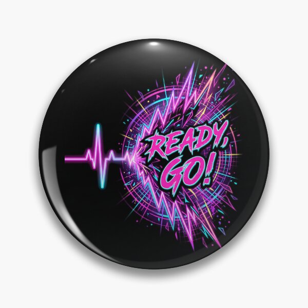 Item preview, Ready Go Retro Pulse Start Sign designed and sold by SplashTastic.