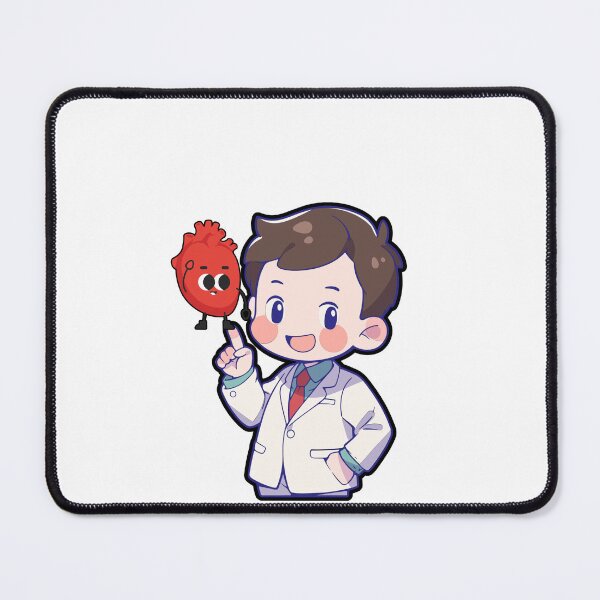 Item preview, Cute Doctor with Happy Heart Chibi Sticker designed and sold by DoodleIntricate.