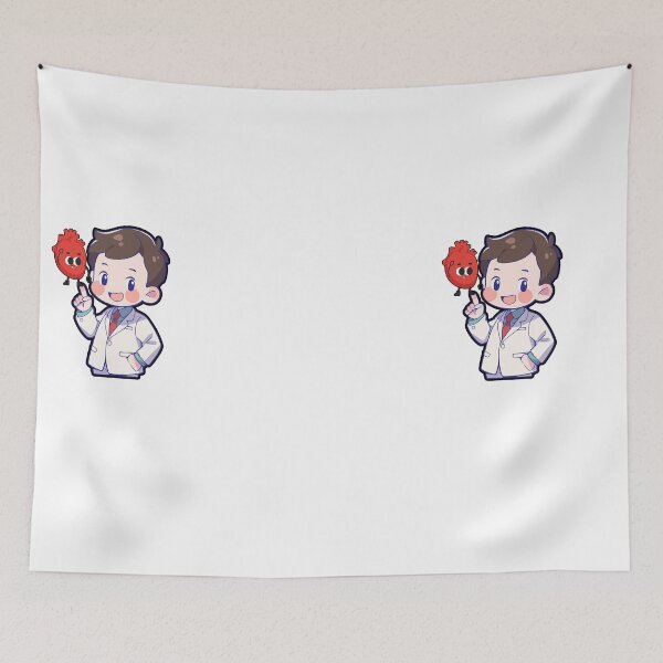 Item preview, Cute Doctor with Happy Heart Chibi Sticker designed and sold by DoodleIntricate.