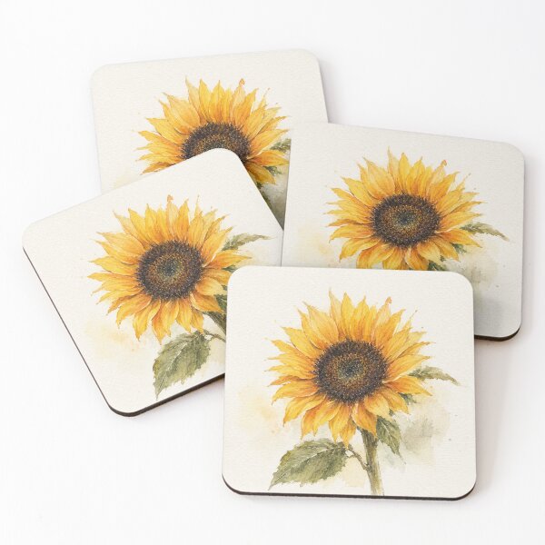 Item preview, Sunflower Watercolour Print designed and sold by Designsbyheleneshop.