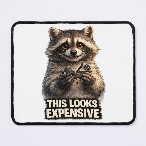Item preview, This Looks Expensive Funny Raccoon T-Shirt designed and sold by RebelVibeX.